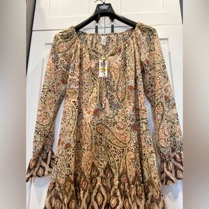 NWT American Rag Multicolor Paisley Floral Dress, Medium